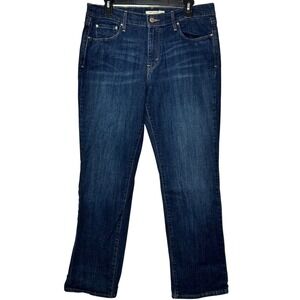 Levis 505 Straight Leg Jeans Womens 12S Dark Wash Indigo Denim W31 L30 Mid Rise